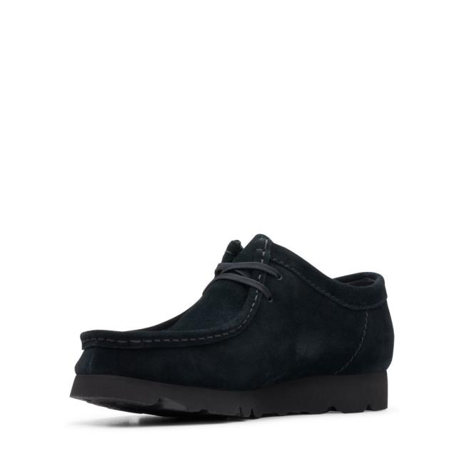 Men's Clarks Wallabee GORE-TEX Black Shoes Black | CLK128GRQ