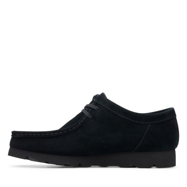 Men's Clarks Wallabee GORE-TEX Black Shoes Black | CLK128GRQ