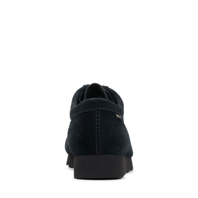 Men's Clarks Wallabee GORE-TEX Black Shoes Black | CLK128GRQ