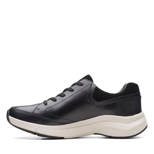 Men's Clarks Wave2.0 Way Sneakers Black | CLK609LEM