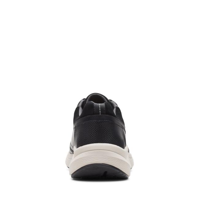 Men's Clarks Wave2.0 Way Sneakers Black | CLK609LEM