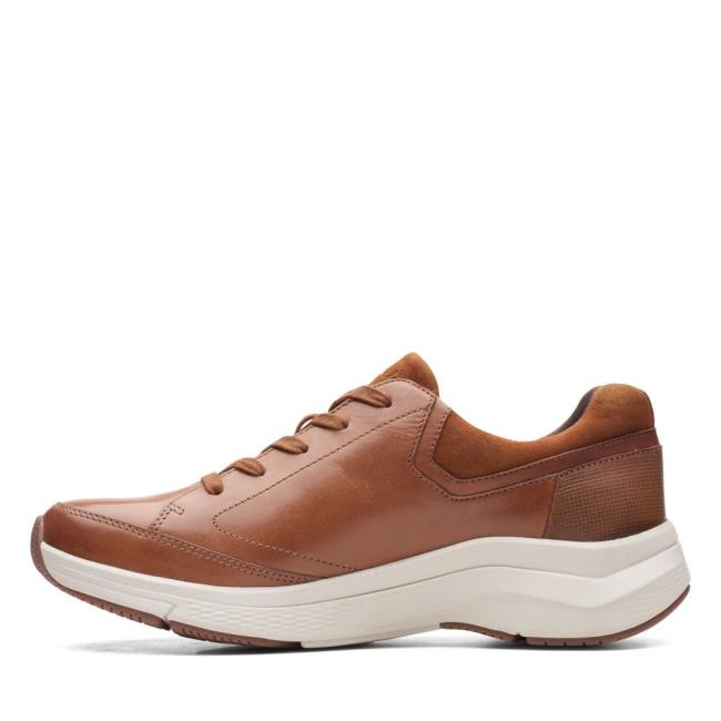 Men's Clarks Wave2.0 Way Sneakers Dark Brown | CLK834KDX