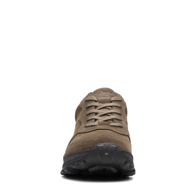 Women's Clarks ATL Trek Free Waterproof Sneakers Khaki | CLK097ICO