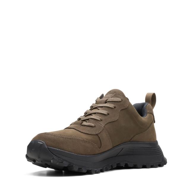 Women's Clarks ATL Trek Free Waterproof Sneakers Khaki | CLK097ICO