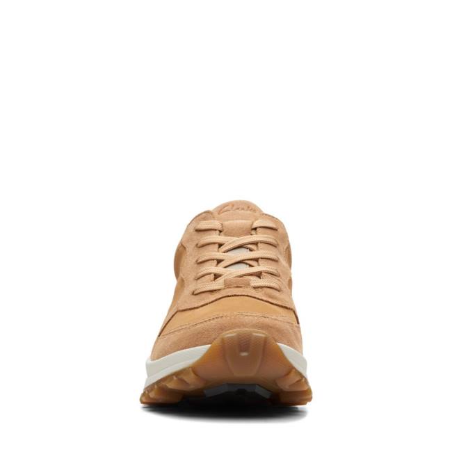 Women's Clarks ATL Trek Free Waterproof Sneakers Light Brown | CLK813MSC