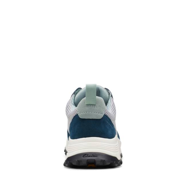 Women's Clarks ATL Trek Free Waterproof Sneakers White / Navy | CLK867CEQ