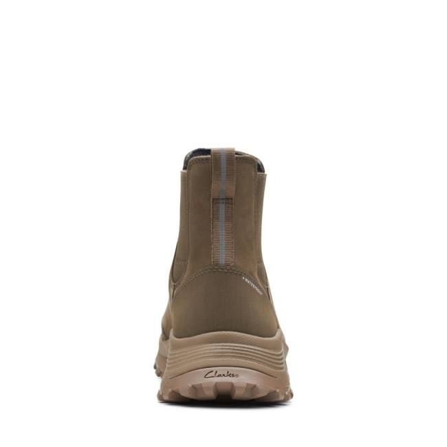 Women's Clarks ATL Trek Up Waterproof Sneakers Khaki | CLK196BEF