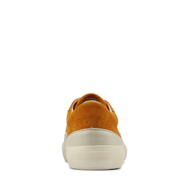 Women's Clarks Aceley Lace Sneakers Dark Gold | CLK286XLP