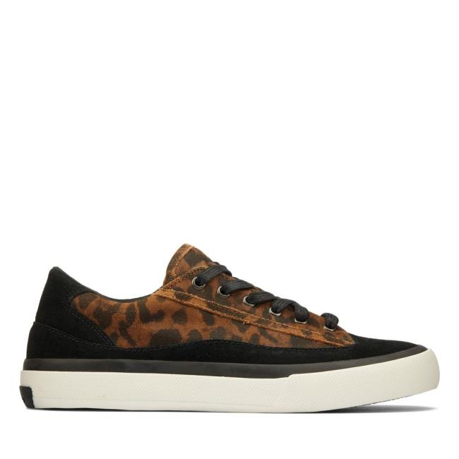 Women\'s Clarks Aceley Lace Sneakers Leopard | CLK438TZH