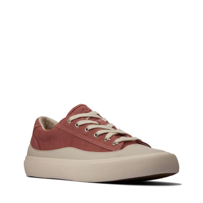 Women's Clarks Aceley Lace Sneakers Rose | CLK814SWP