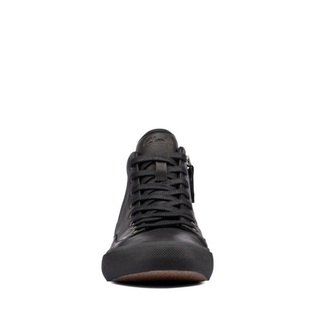 Women's Clarks Aceley Zip Hi Sneakers Black | CLK593BOH