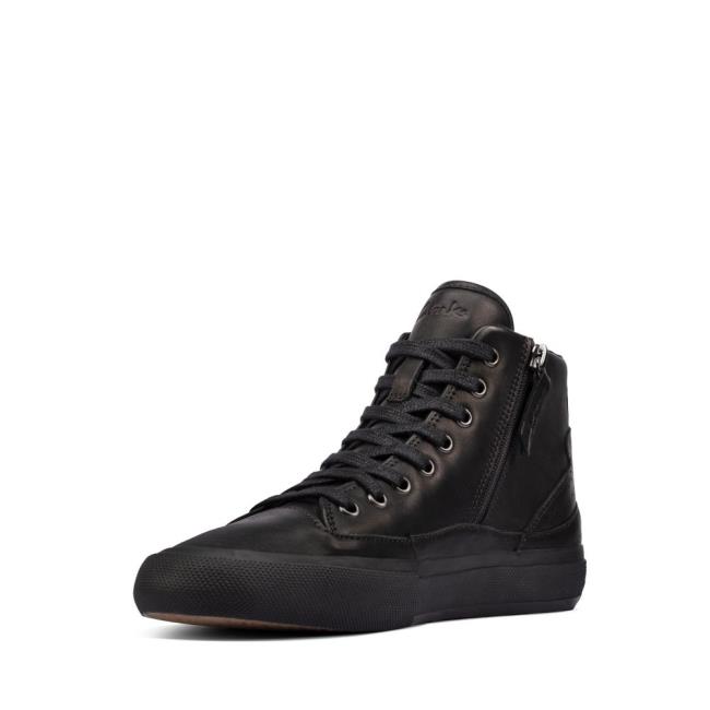 Women's Clarks Aceley Zip Hi Sneakers Black | CLK593BOH