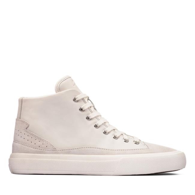 Women\'s Clarks Aceley Zip Hi Sneakers White | CLK067AJZ