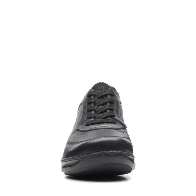 Women's Clarks Appley Tie Black Shoes Black | CLK315CMW