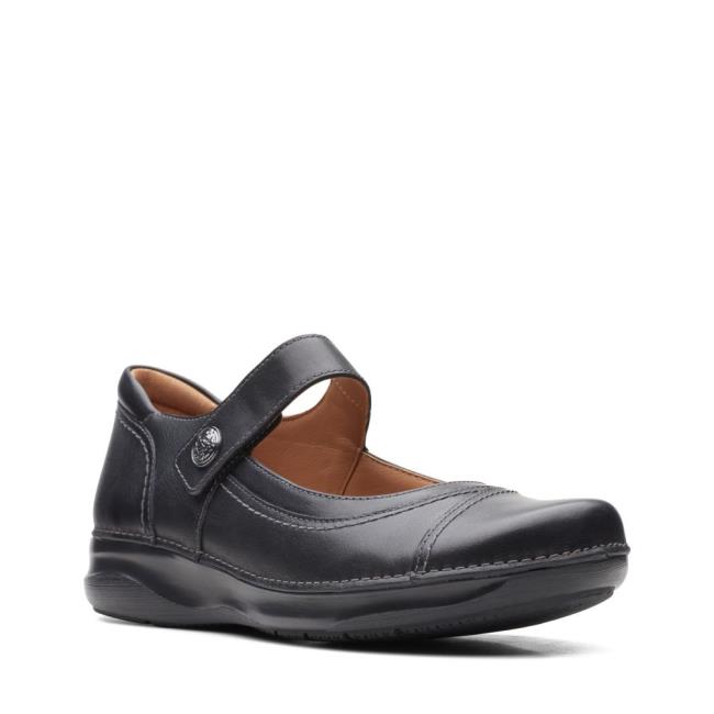 Women's Clarks Appley Walk Black Shoes Black | CLK748KHW