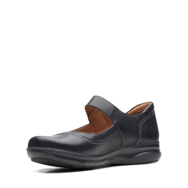 Women's Clarks Appley Walk Black Shoes Black | CLK748KHW