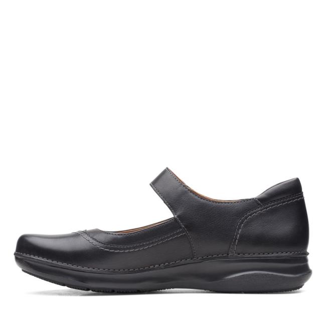 Women's Clarks Appley Walk Black Shoes Black | CLK748KHW