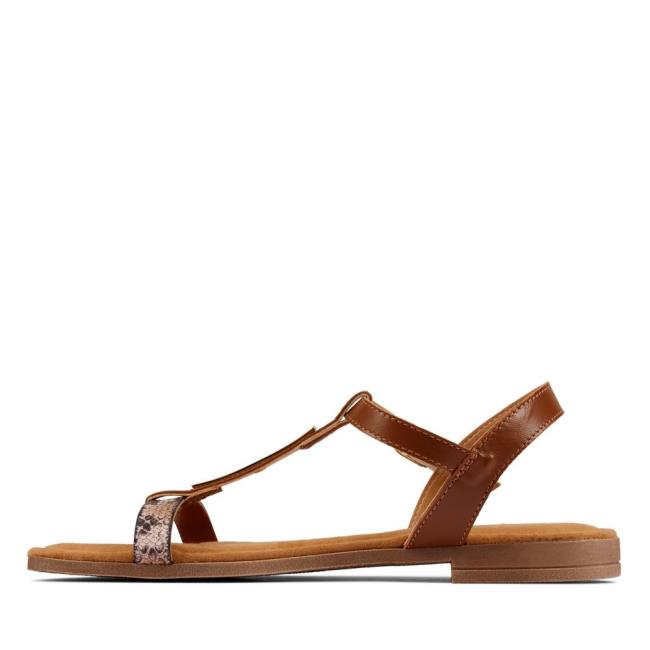 Women's Clarks Axelle Ray Sandals Brown | CLK598QAS