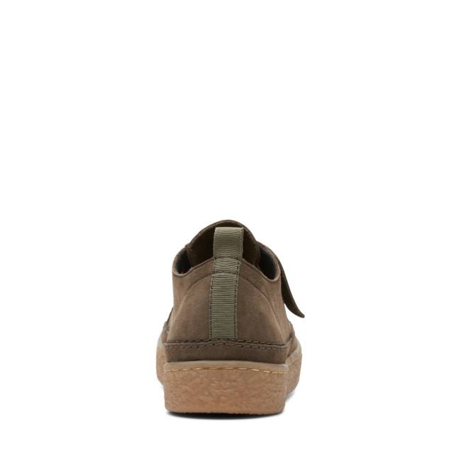 Women's Clarks Barleigh Lace Flat Shoes Dark Olive | CLK368XBP