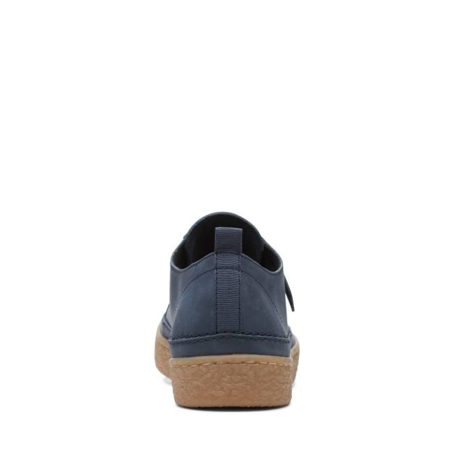 Women's Clarks Barleigh Lace Flat Shoes Navy | CLK561OPJ