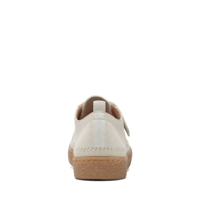 Women's Clarks Barleigh Lace Flat Shoes White | CLK594LFR