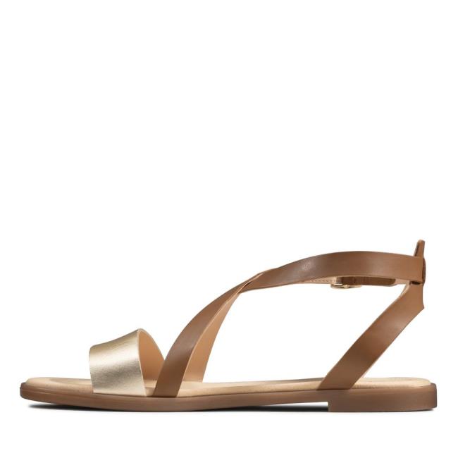 Women's Clarks Bay Rosie Sandals Brown | CLK421ZEK