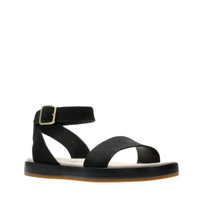 Women's Clarks Botanic Ivy Sandals Black | CLK185BYX