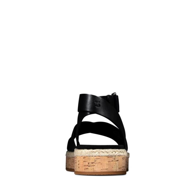 Women's Clarks Botanic Poppy Sandals Black | CLK493NPG