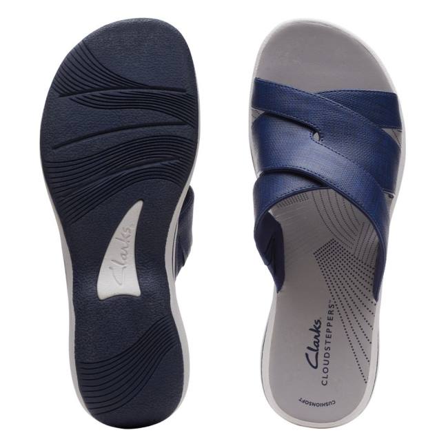 Women's Clarks Brinkley Grove Sandals Dark Navy | CLK125CVW