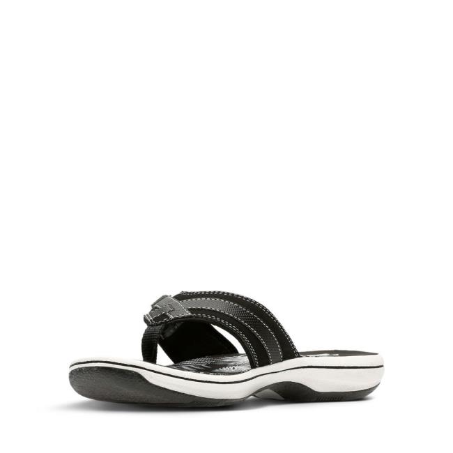 Women's Clarks Brinkley Sea Sandals Black | CLK890GMC