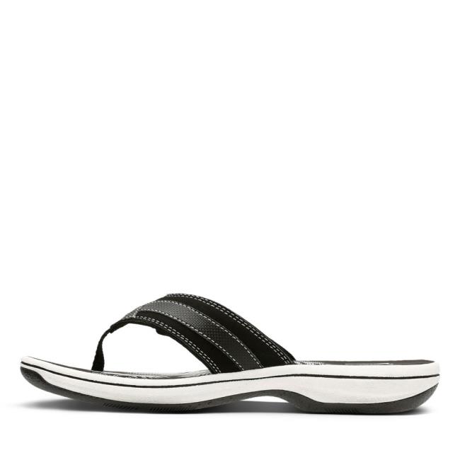 Women's Clarks Brinkley Sea Sandals Black | CLK890GMC