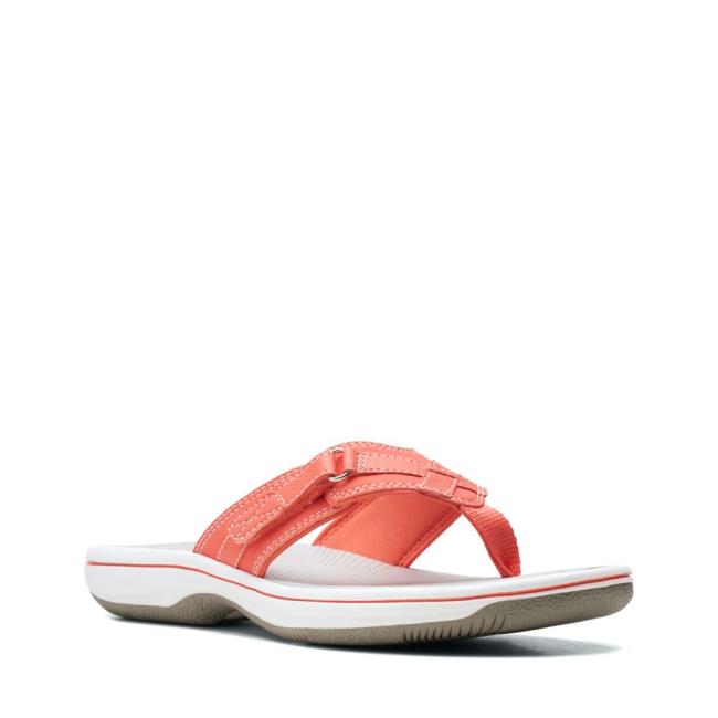 Women's Clarks Brinkley Sea Sandals Light Coral | CLK897NBE