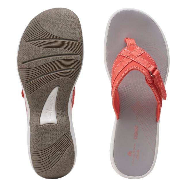 Women's Clarks Brinkley Sea Sandals Light Coral | CLK897NBE