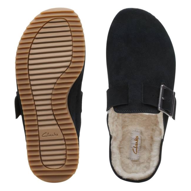 Women's Clarks Brookleigh Mule Slippers Black | CLK614DRQ