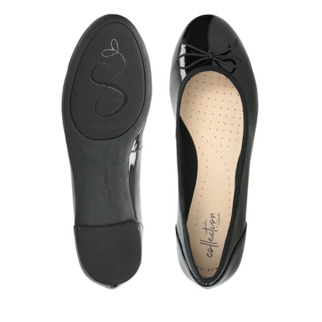 Women's Clarks Couture Bloom Flat Shoes Black | CLK148BMU