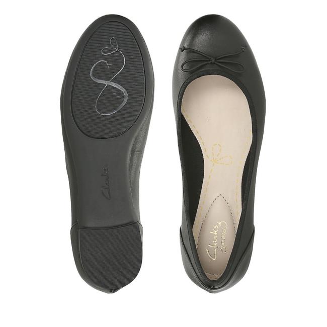 Women's Clarks Couture Bloom Flat Shoes Black | CLK357TBO