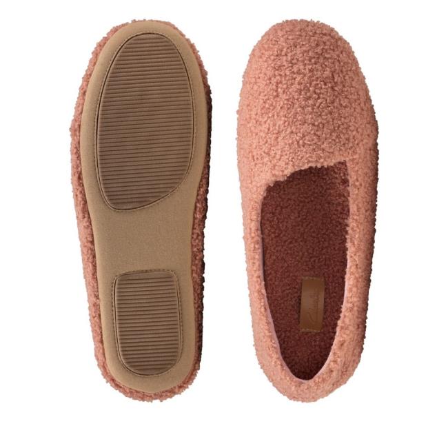 Women's Clarks Cozily Snug Slippers Purple | CLK509LUE