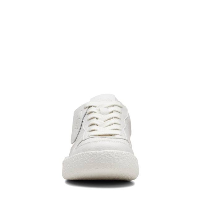 Women's Clarks Craft Cup Court Sneakers White | CLK486JQH