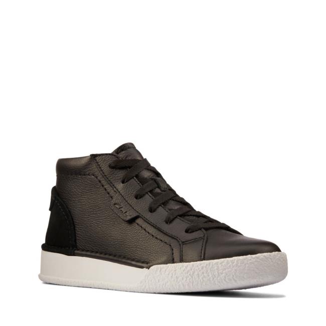 Women's Clarks Craft Cup Hi Sneakers Black | CLK410TVS