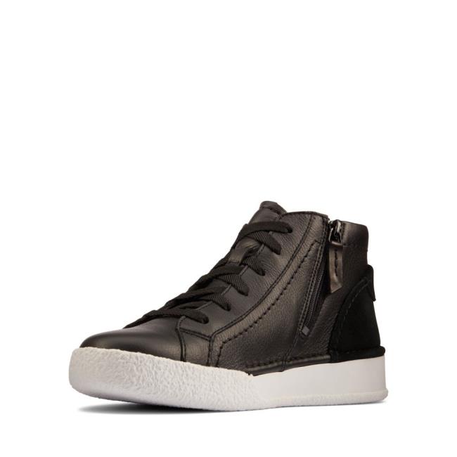 Women's Clarks Craft Cup Hi Sneakers Black | CLK410TVS