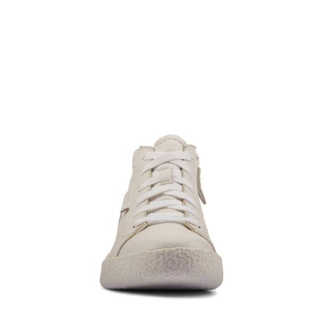 Women's Clarks Craft Cup Hi Sneakers White | CLK617FDU