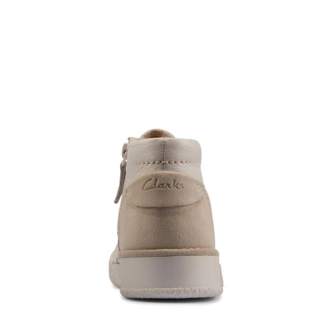 Women's Clarks Craft Cup Hi Sneakers White | CLK617FDU