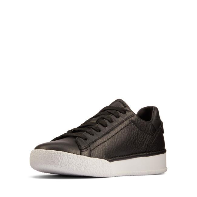 Women's Clarks Craft Cup Lace Sneakers Black | CLK034JBQ