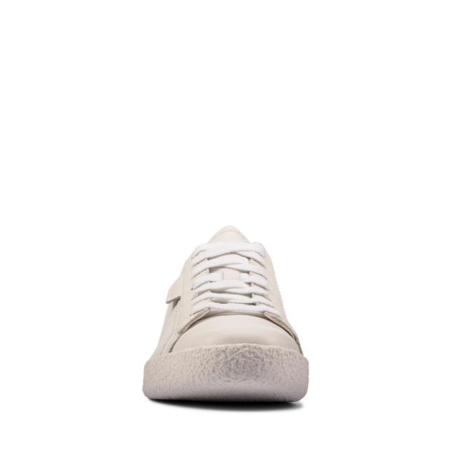 Women's Clarks Craft Cup Lace Sneakers White Rose | CLK079IXS