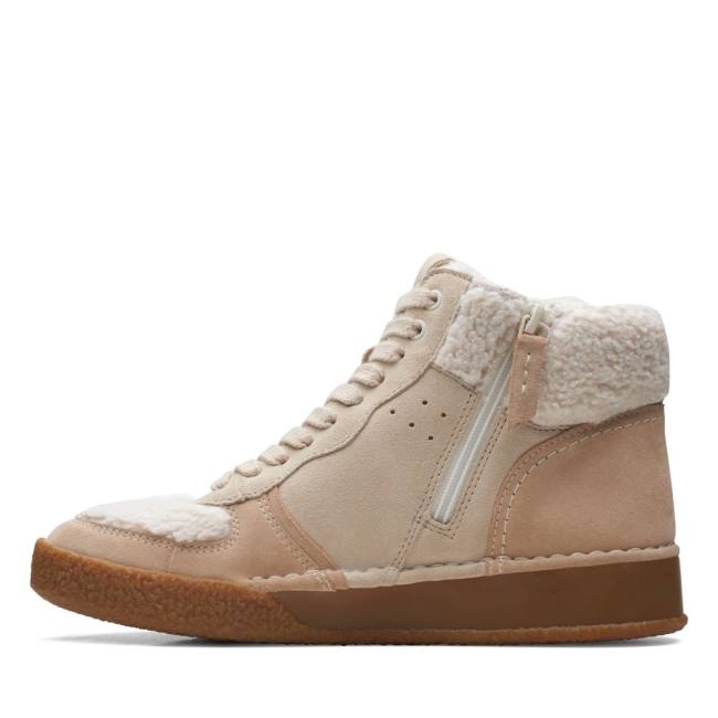 Women's Clarks Craft Cup Mid Ankle Boots Beige | CLK978QAM