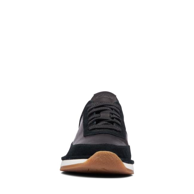 Women's Clarks Craft Run Lace Black Shoes Black | CLK374EBJ