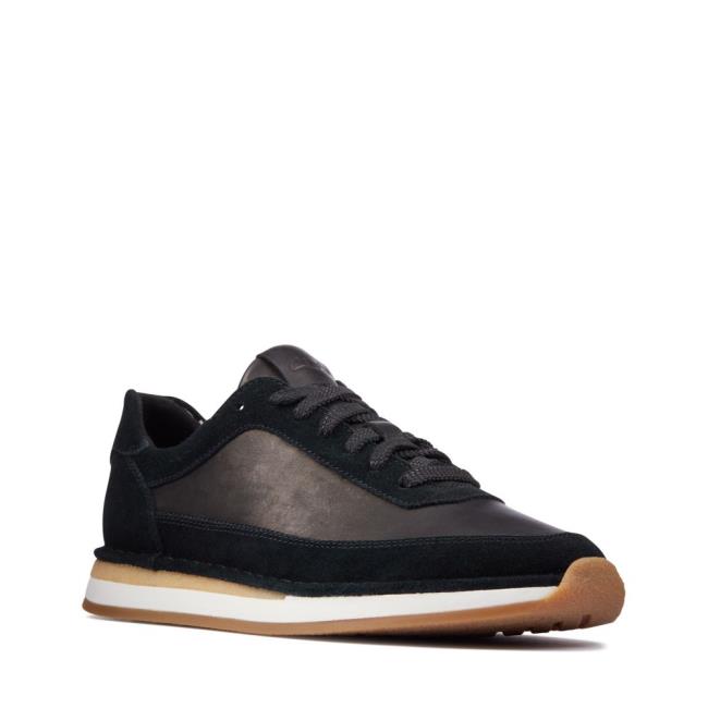 Women's Clarks Craft Run Lace Sneakers Black | CLK270QPM