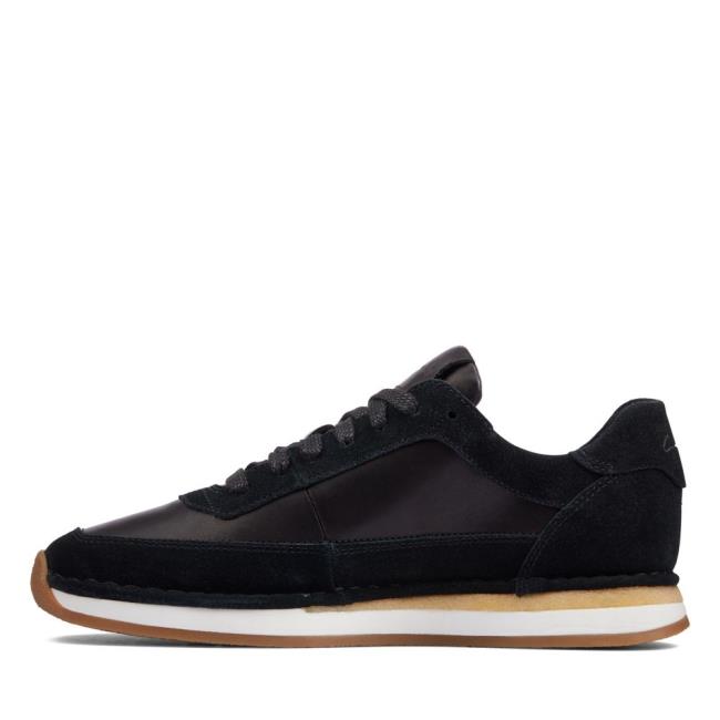 Women's Clarks Craft Run Lace Sneakers Black | CLK270QPM