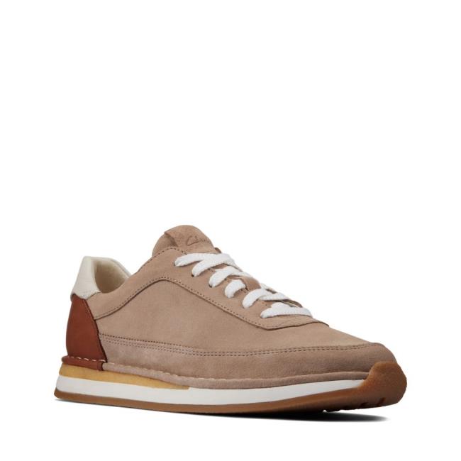 Women's Clarks Craft Run Lace Sneakers Brown | CLK479ETB