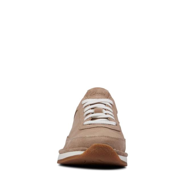 Women's Clarks Craft Run Lace Sneakers Brown | CLK479ETB